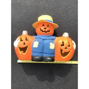 Vtg 1998‎ The Paper Magic Group Scarecrow Pumpkin Lighted Halloween Fall Decor